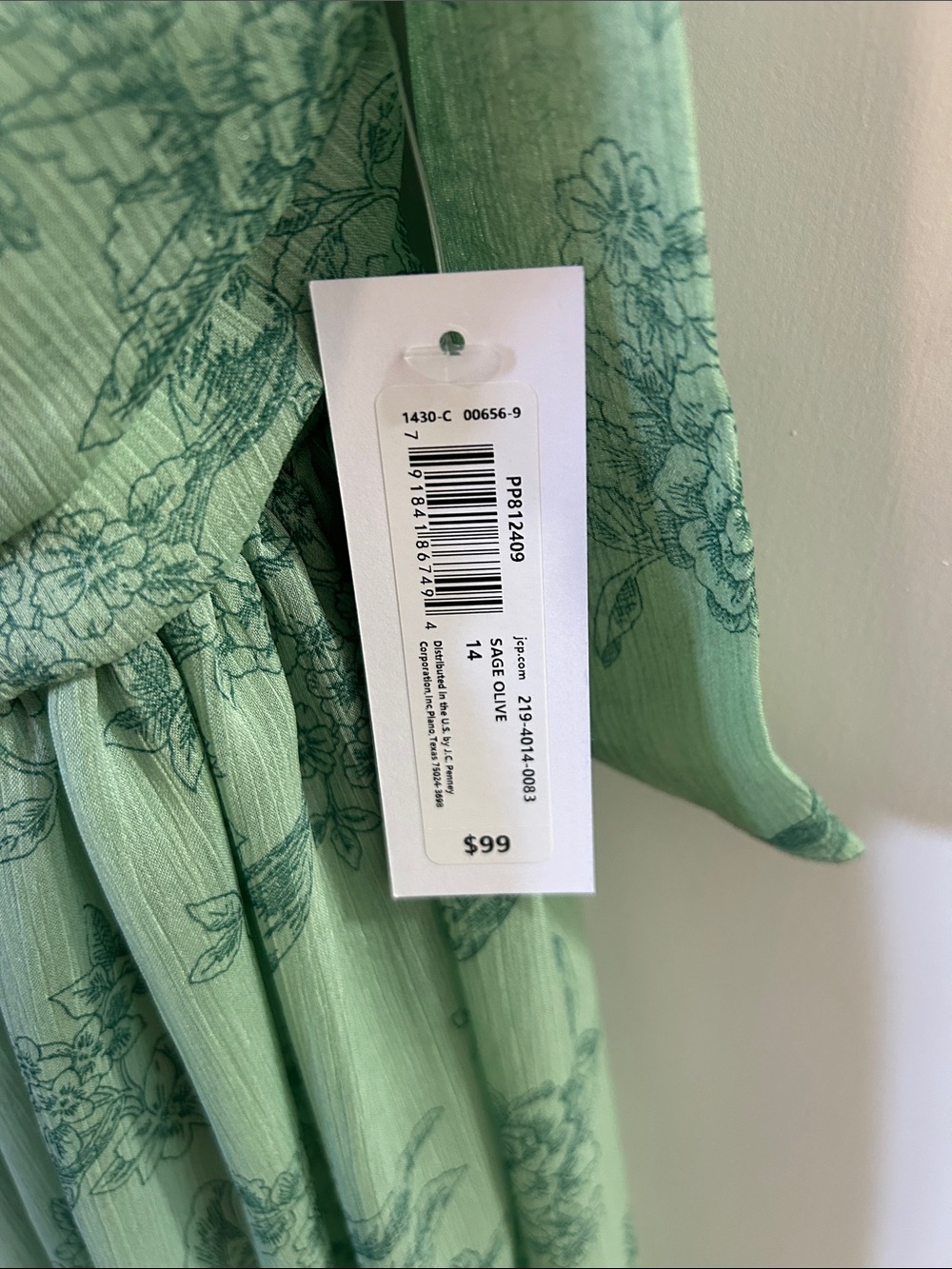 NWT Sage Green Fairycore Dress - Picture 6 of 6